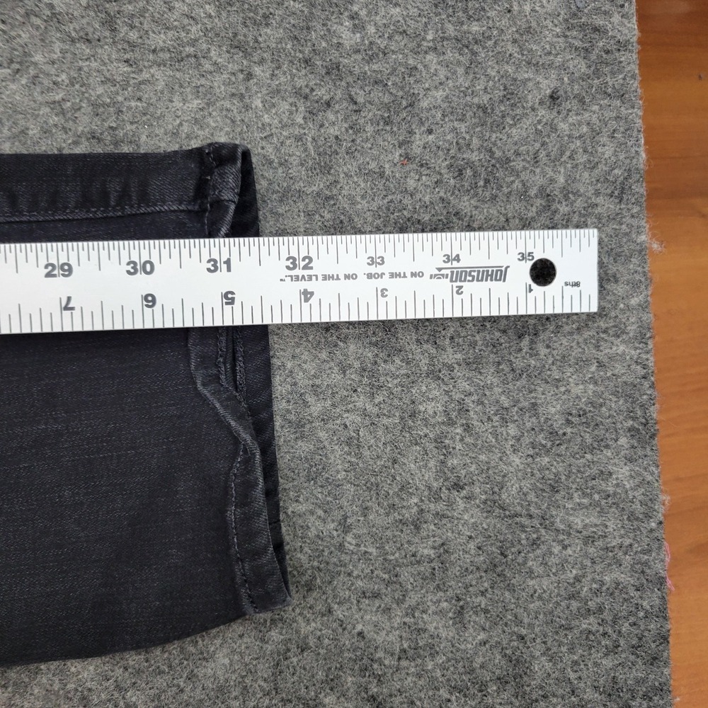 Madewell Jeans Womens 33x34 Black Denim Slim Fit Boho Streetwear Grunge Festival - Picture 11 of 14